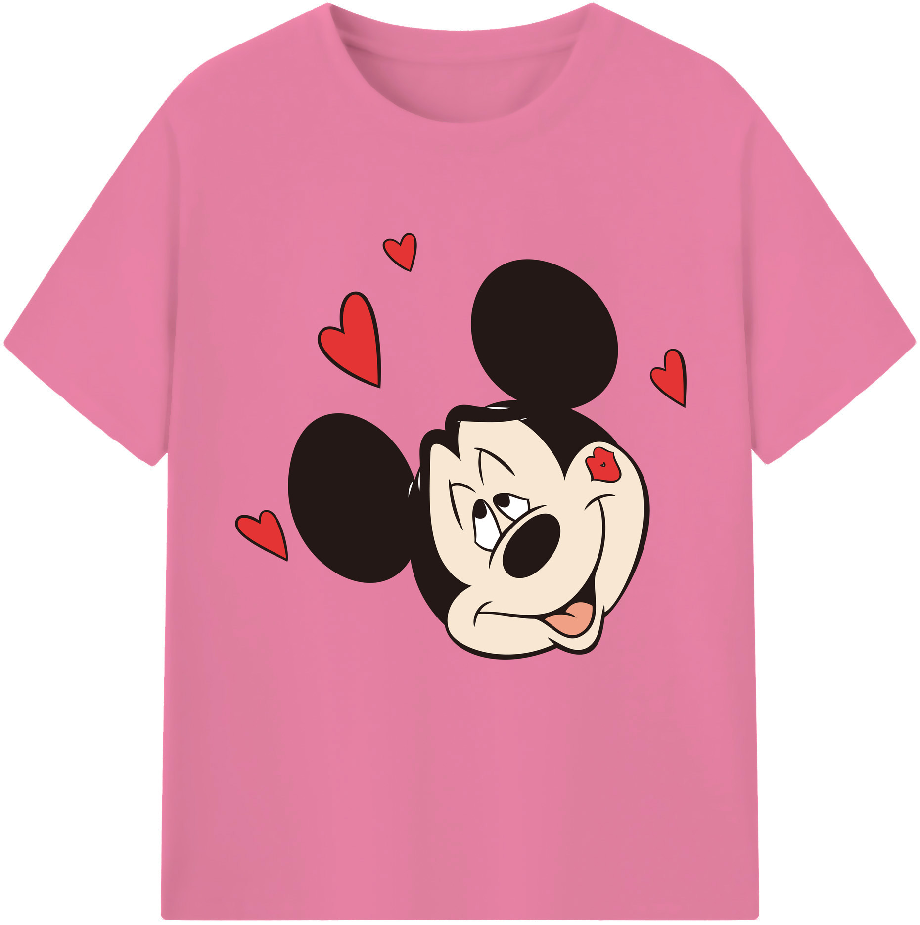 （画像用） ミッキーマウス Mickey Mouse 綿100％半袖Tシャツ（フロントプリント）
